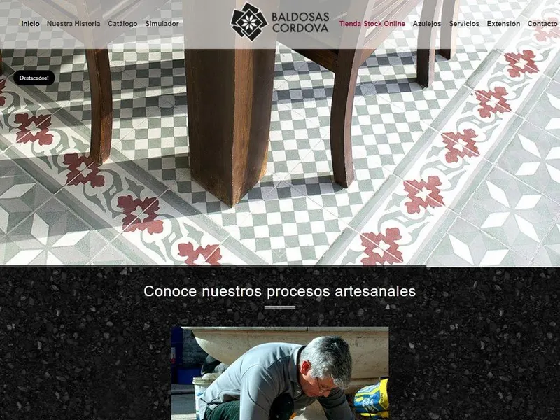 Sitio web de baldosascordova.cl
