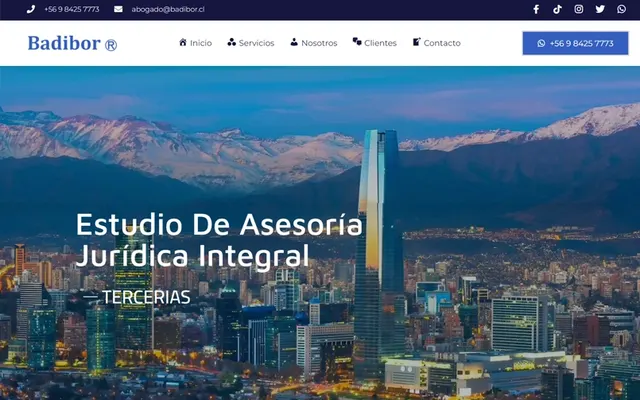 Landing page de Badibor